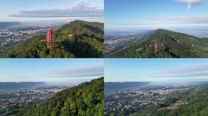 重庆北碚缙云山移动延时航拍4K