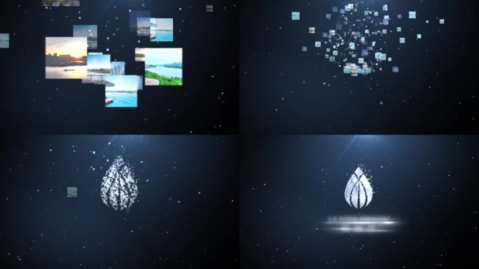 大气图片展示照片汇聚logo演绎