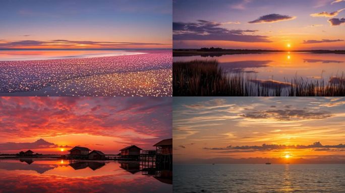唯美夕阳自然景色