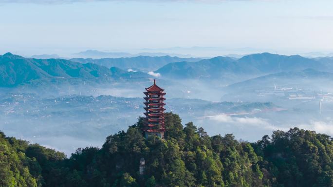 重庆北碚缙云山移动延时摄影4K