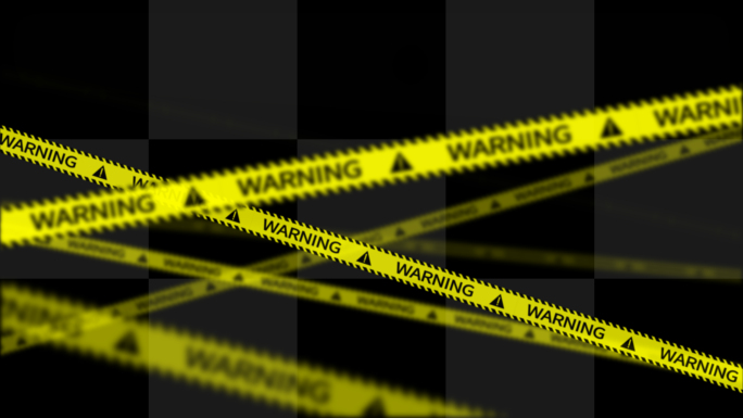 4K黄色警告WARNING警戒线AE模板