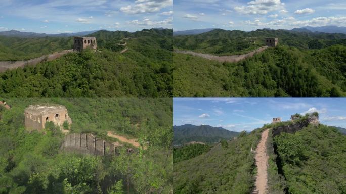 绿色山峦间的长城