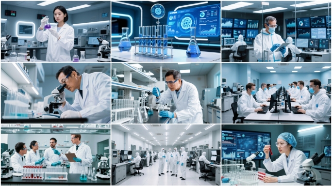 科研团队科学研究专家讨论学术研究生物实验
