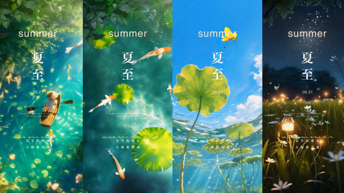 夏至竖屏模板视频