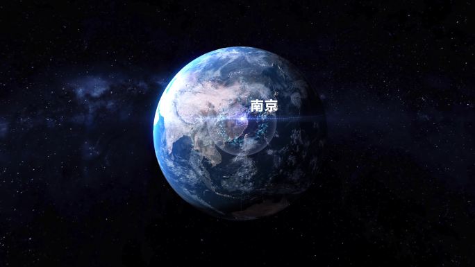 俯冲地球云层穿梭到南京