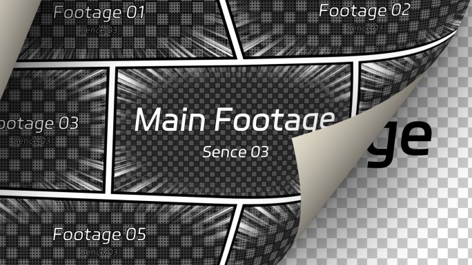 漫画翻页转场效果Ae模板