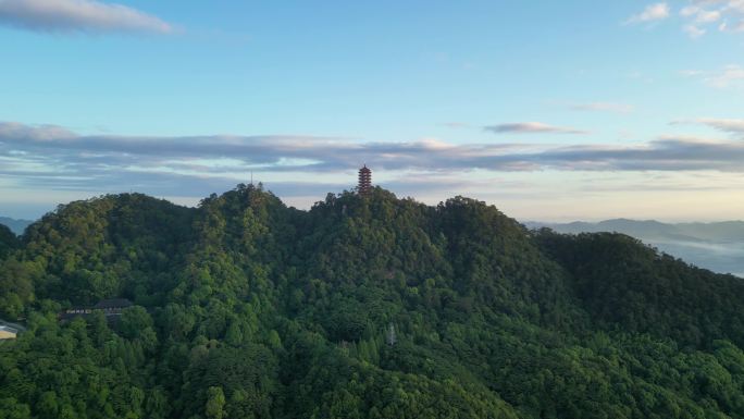 重庆北碚缙云山清晨风光4K