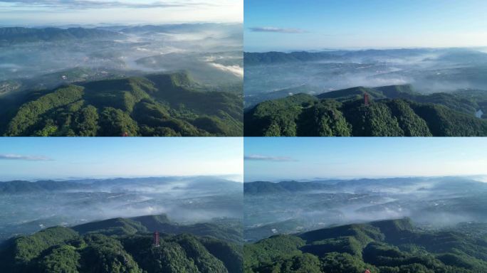 重庆北碚缙云山清晨风光4K