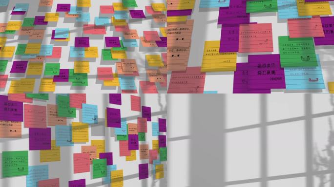 便签纸留言墙信息传递 许愿墙 便利贴