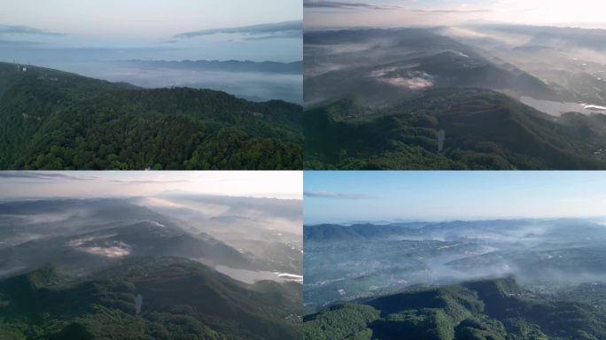 重庆北碚缙云山清晨风光4K