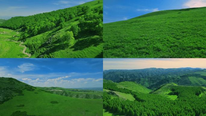 绵延山脉绿色植被