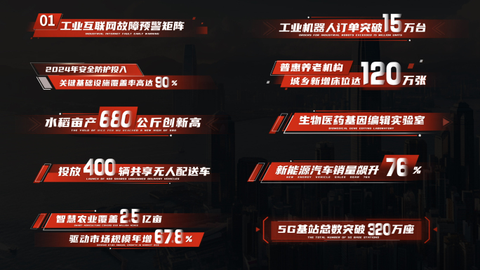 多款红色党政简约字幕条