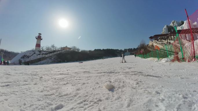 天津蓟州国际滑雪场延时