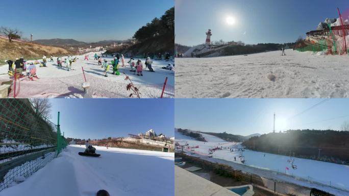 天津蓟州国际滑雪场延时