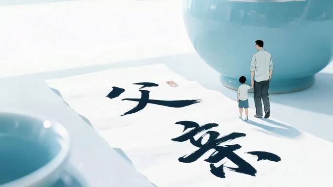 中国风父亲节片头 包装素材