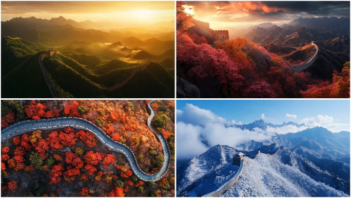 万里长城壮丽风光祖国大好河山