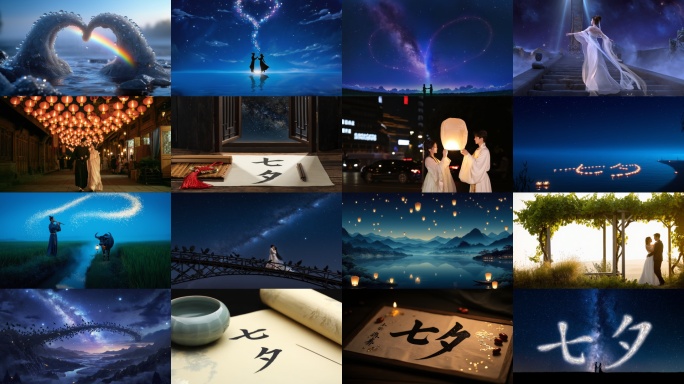七夕七夕节中国情人节爱人情侣浪漫古风