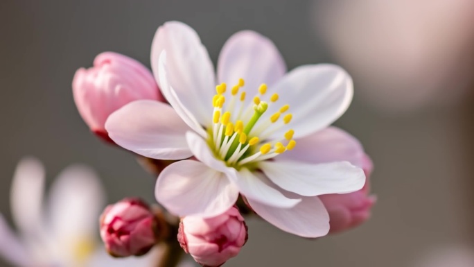 杏花花朵盛开花开开花延时花园花海ai素材