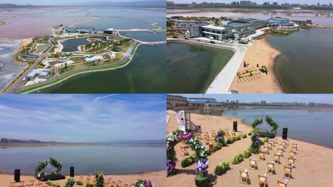 中国死海-沙滩婚礼布场-婚庆空景海边婚礼