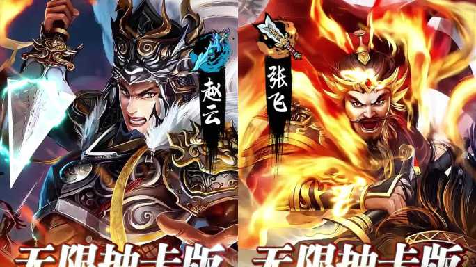 登陆福利人物展示三国赵云黄忠吕布关羽