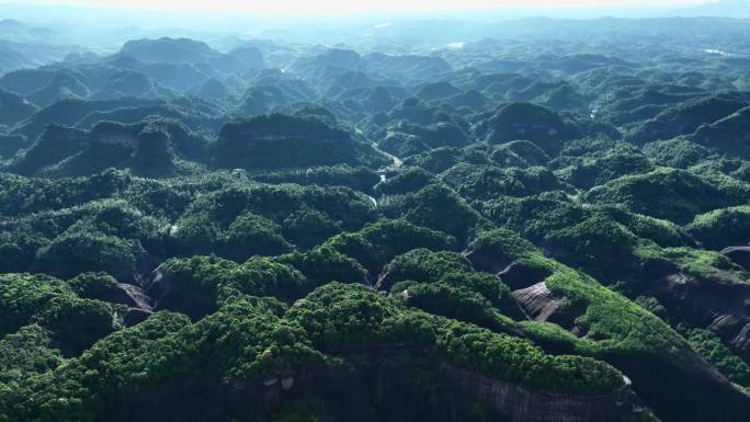 绿色山峦航拍景观