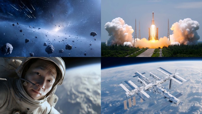 空间站宇宙空间探索火箭发射升空航天航空