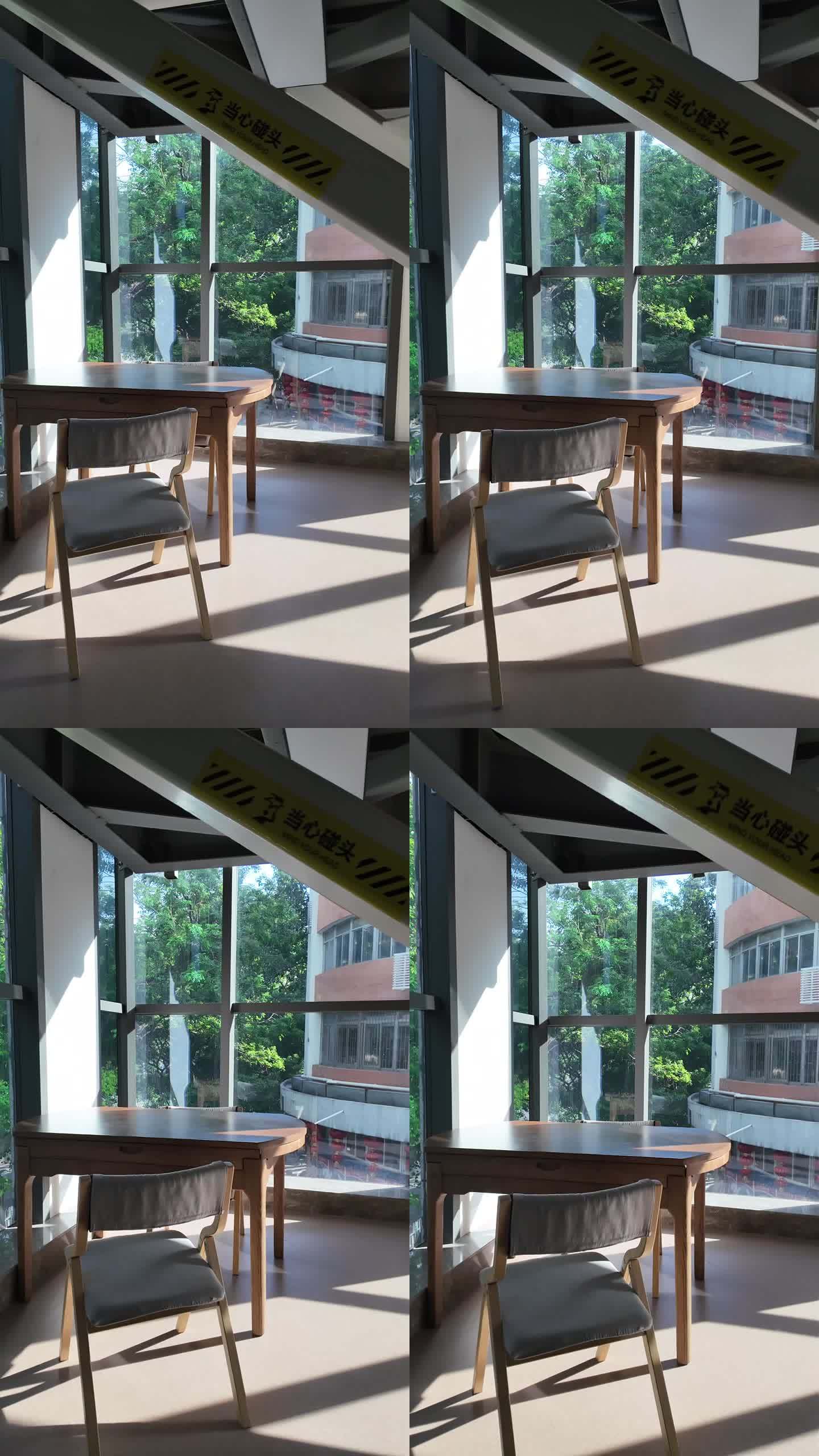 阳光透过窗户的静谧空间