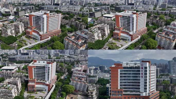 福建协和医院航拍延时风景