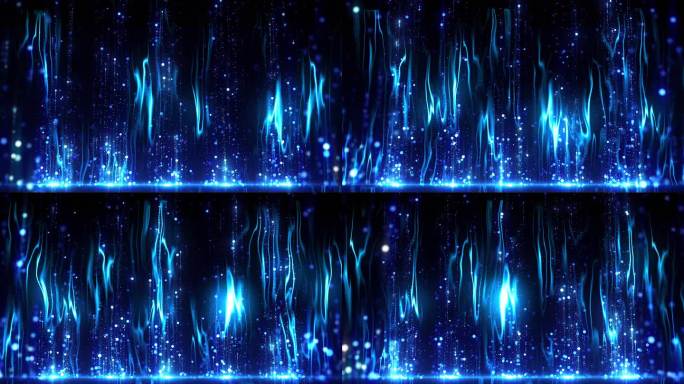 唯美蓝色流体星空粒子梦幻抒情歌曲背景视频