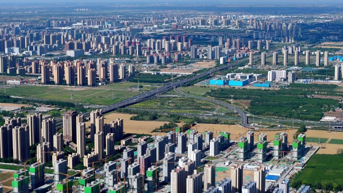 现代化城市景观航拍