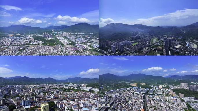 航拍深圳龙岗葵涌 葵涌高架高速 葵涌全景
