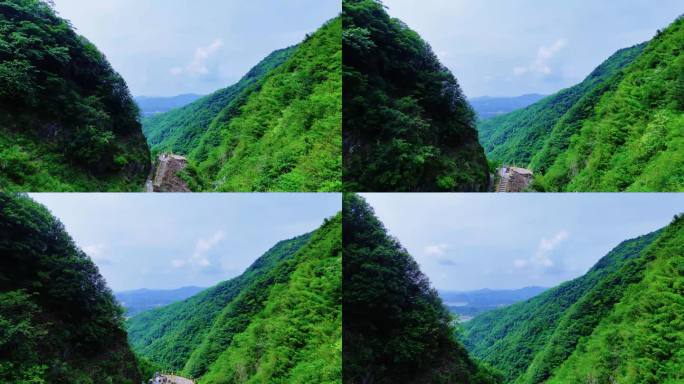 绿色山峦间的自然风光