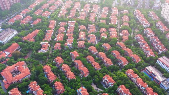 城市高密度住宅鸟瞰