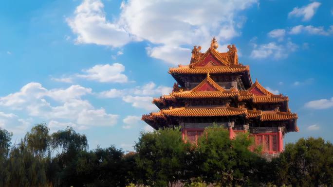 北京故宫角楼特写