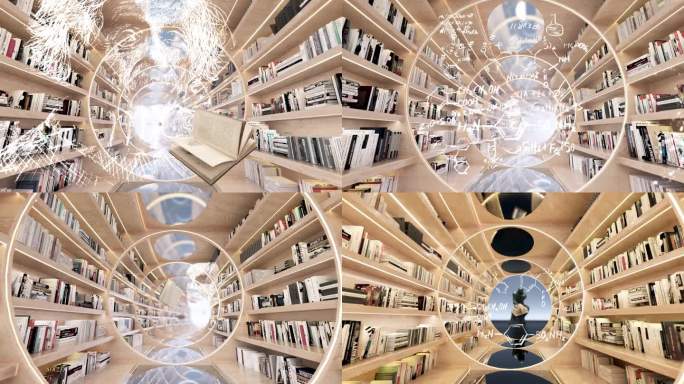 知识教育科学科技图书时空隧道书店未来