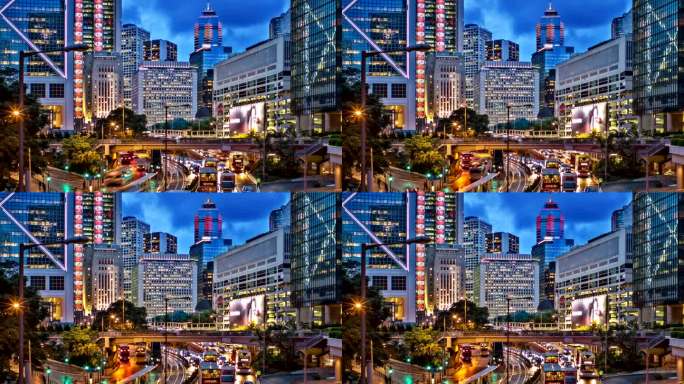 香港的天际线。