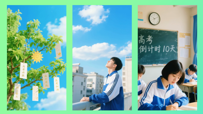 竖版高考加油高考必胜备战高考倒计时海报