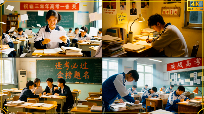 高考高考冲刺教室学习青春校园高考倒计时