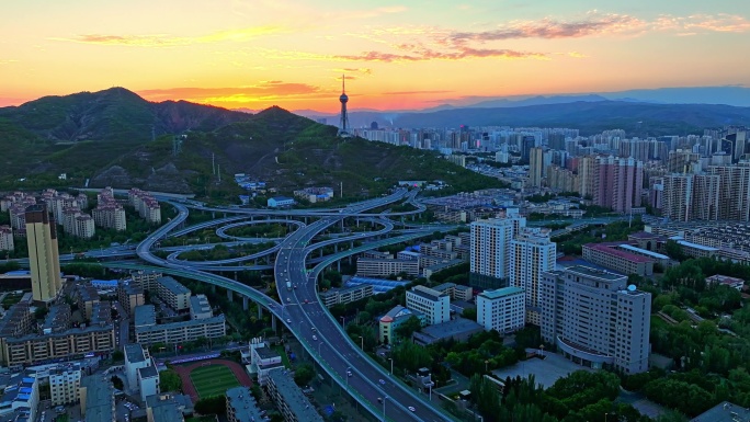 西宁航拍凤凰台浦宁之珠