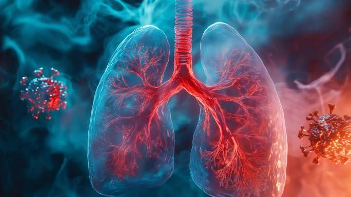 肺部烟气 吸烟有害健康 健康宣传