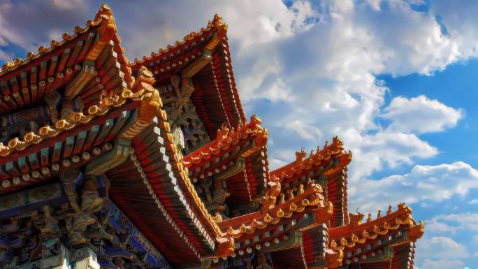 北京故宫角楼建筑特写