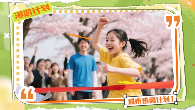 撕纸拼贴旅行花絮/综艺片头/图文快闪