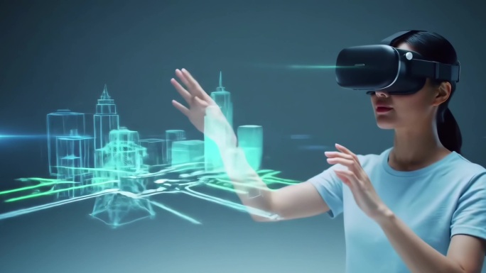VR眼镜虚拟现实交互虚拟场景全息影像