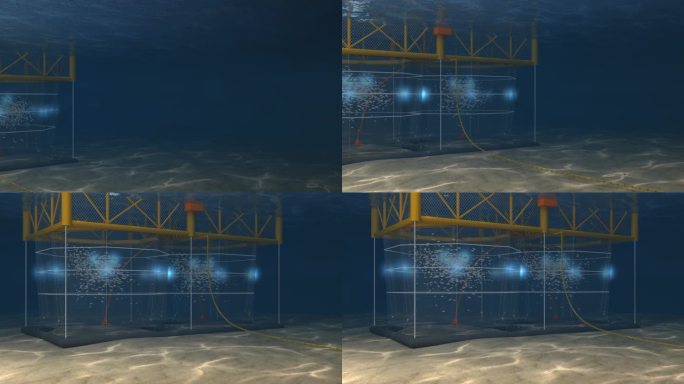 海上养殖 海洋牧场 水产养殖 三维动画