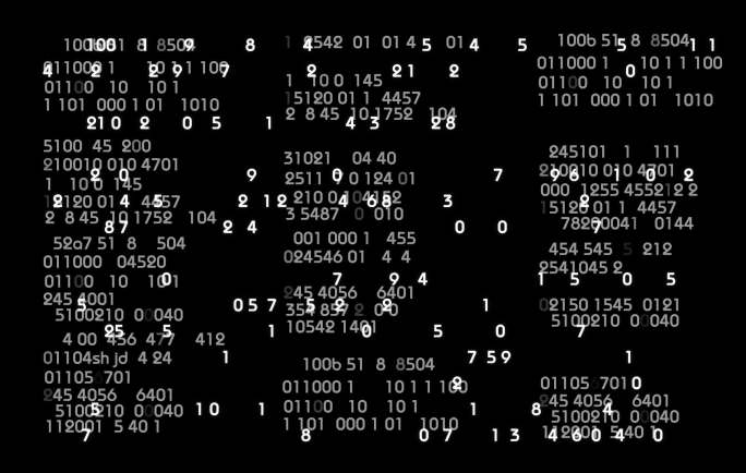 数字代码闪烁黑客帝国代码