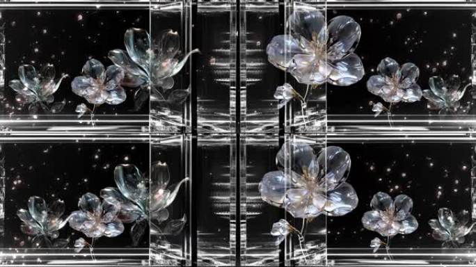 冰晶 花朵 摇摆