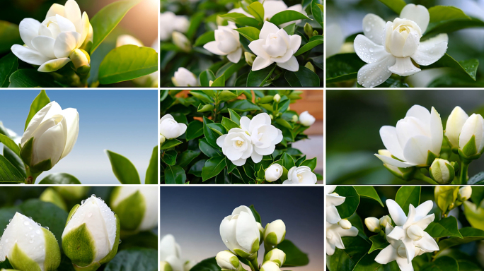茉莉花花开开花延时生长茉莉花花开延时