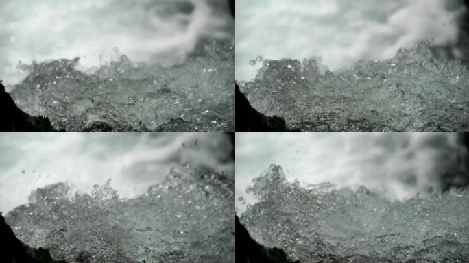 韩国江原道正城县花庵矿泉的水流