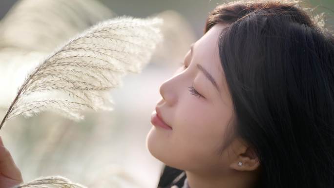 芦苇荡 秋日芦苇人像