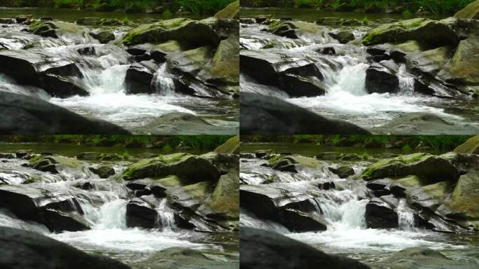 韩国江原道正城县花庵矿泉的水流